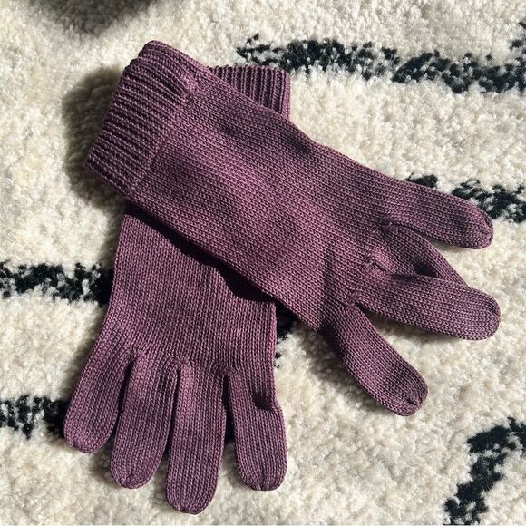 French Connection Purple Wool Blend Knit Gloves Size S/M - Picture 2 of 7